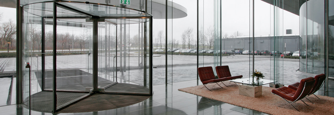 Professional revolving door installation team in London