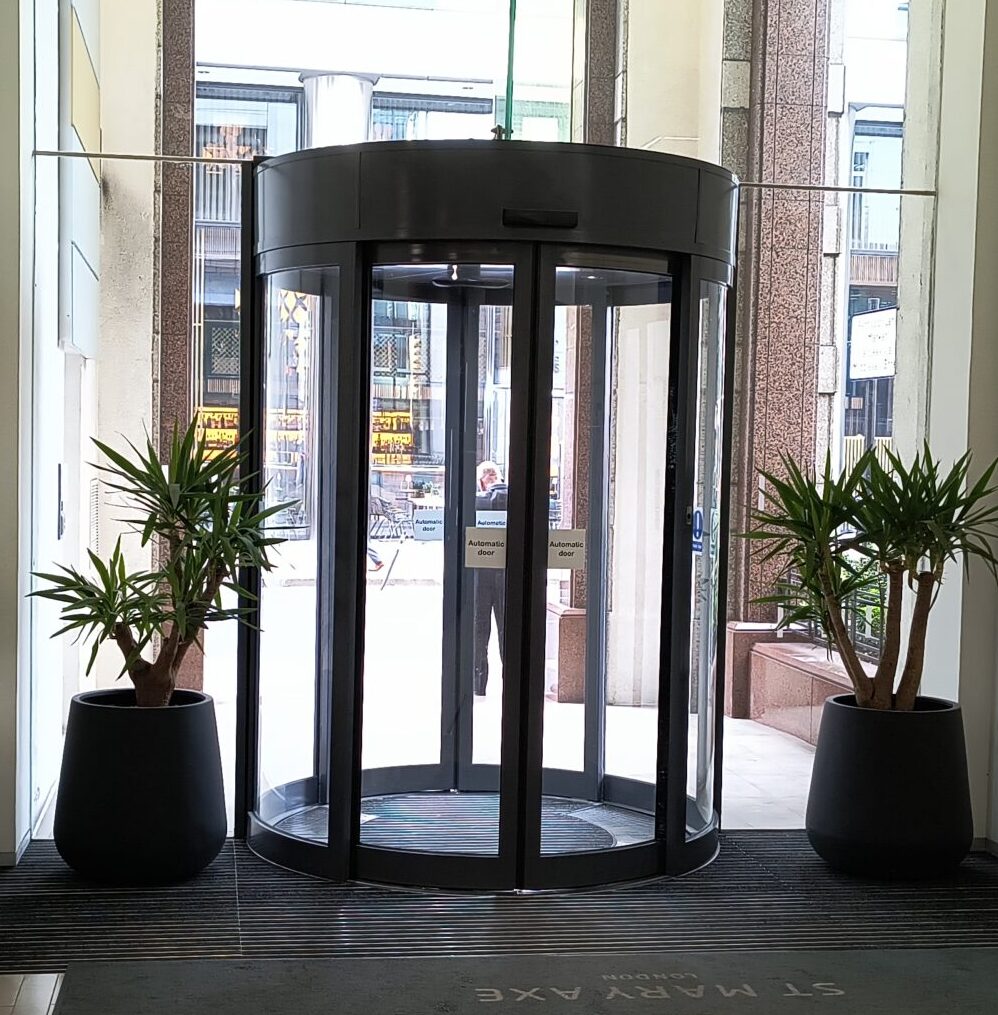 Bespoke revolving door design London
